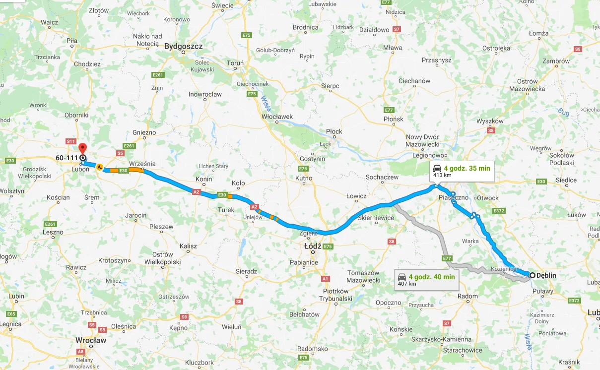 60-111 Poznań, Polska - 08-530 Dęblin, Polska