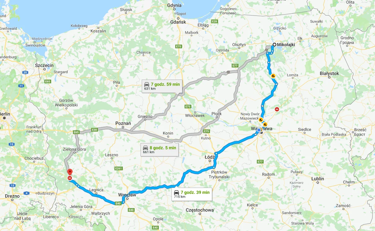 11-730 Mikołajki, Polska - 59-726 Świętoszów, Polska