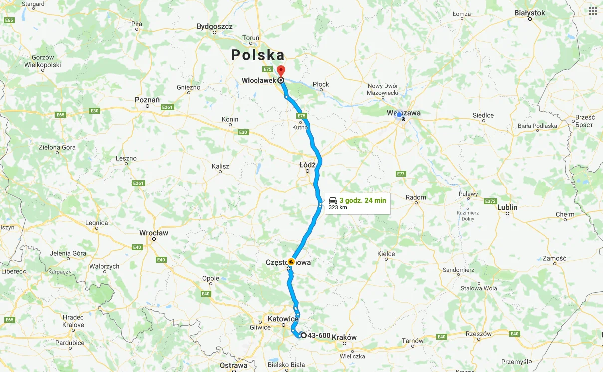 43-600 Jaworzno, Polska - 87-801 Włocławek, Polska
