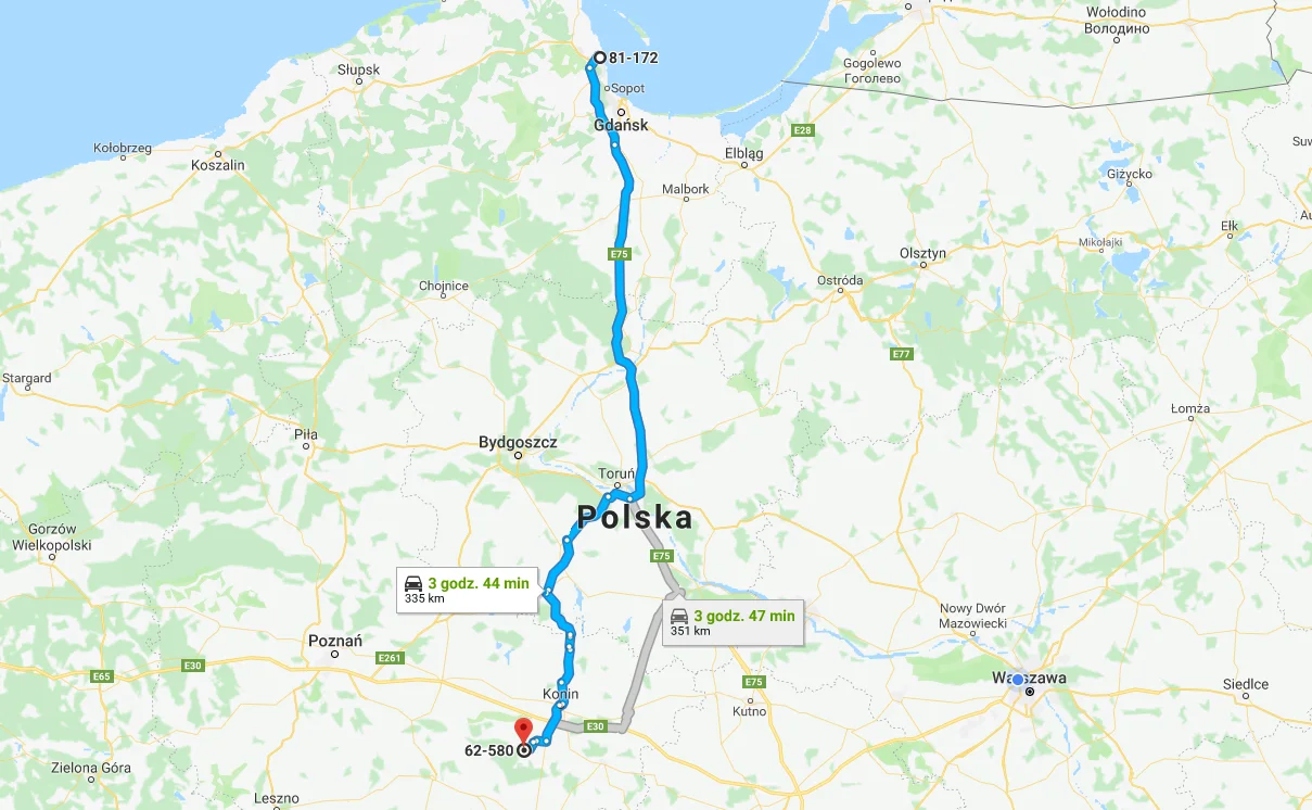 81-172 Gdynia, Polska - 62-580 Grodziec, Polska